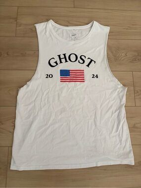 GHOST LIFESTYLE White USA Sleeveless Tee XL